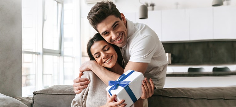woman smiling with laptop