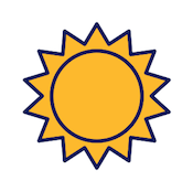 Sun sticker graphic