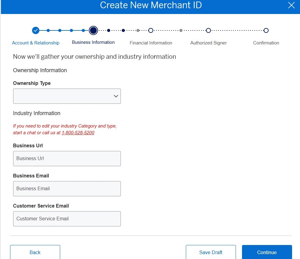Screenshot of ownership information